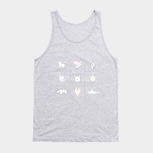 Minimalist Origami Animals Tank Top